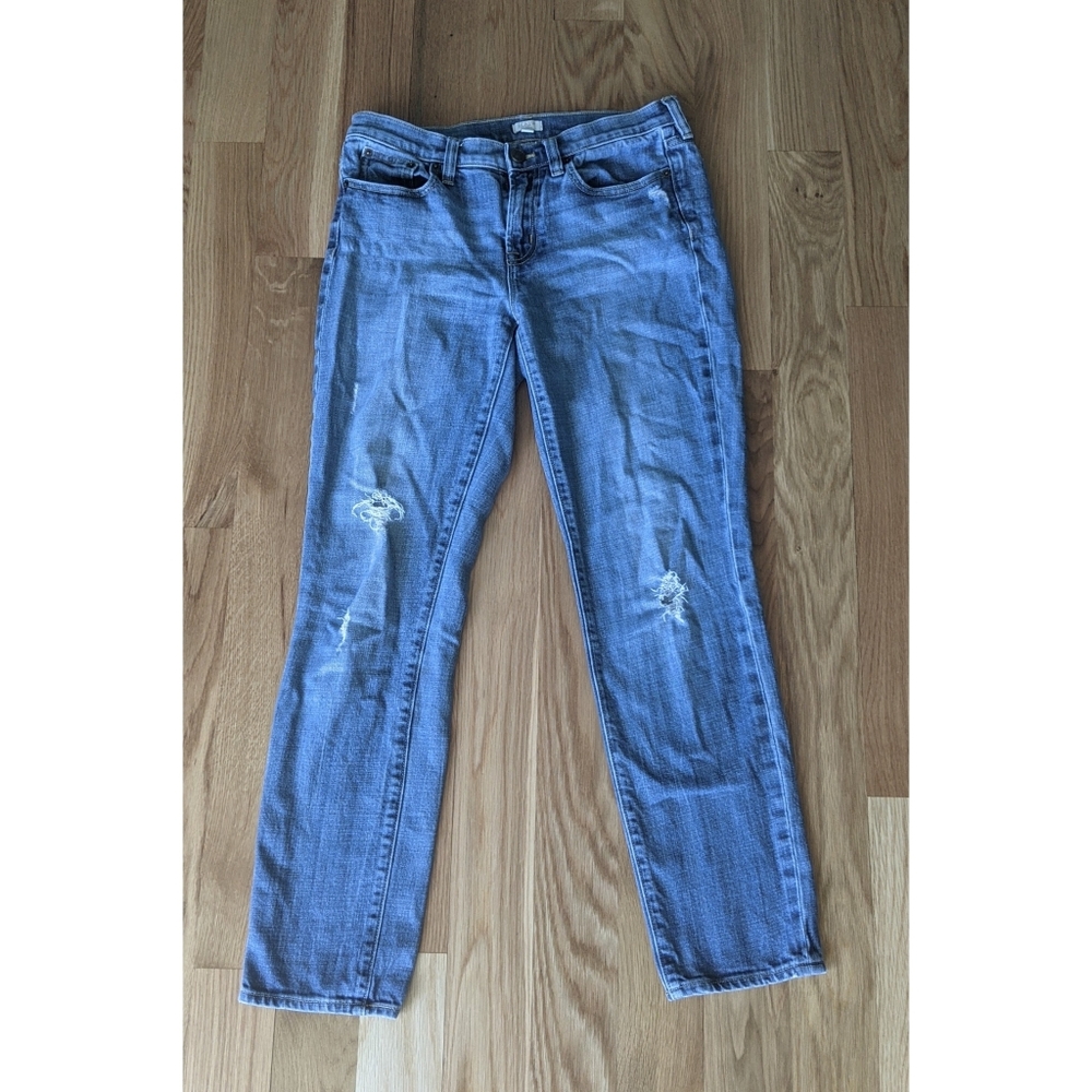 J. Crew straight leg distressed jeans